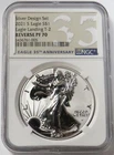 2021 S NGC REVERSE PROOF 70 AMERICAN SILVER EAGLE $1 DESIGN TY 2 COIN T-2
