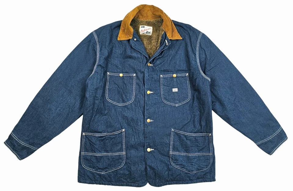 HOT Men's LEE OUTERWEAR @ CHORE BARN WORKWEAR SHERPA LINED Denim Jacket Jeans XL - Image 3 of 4