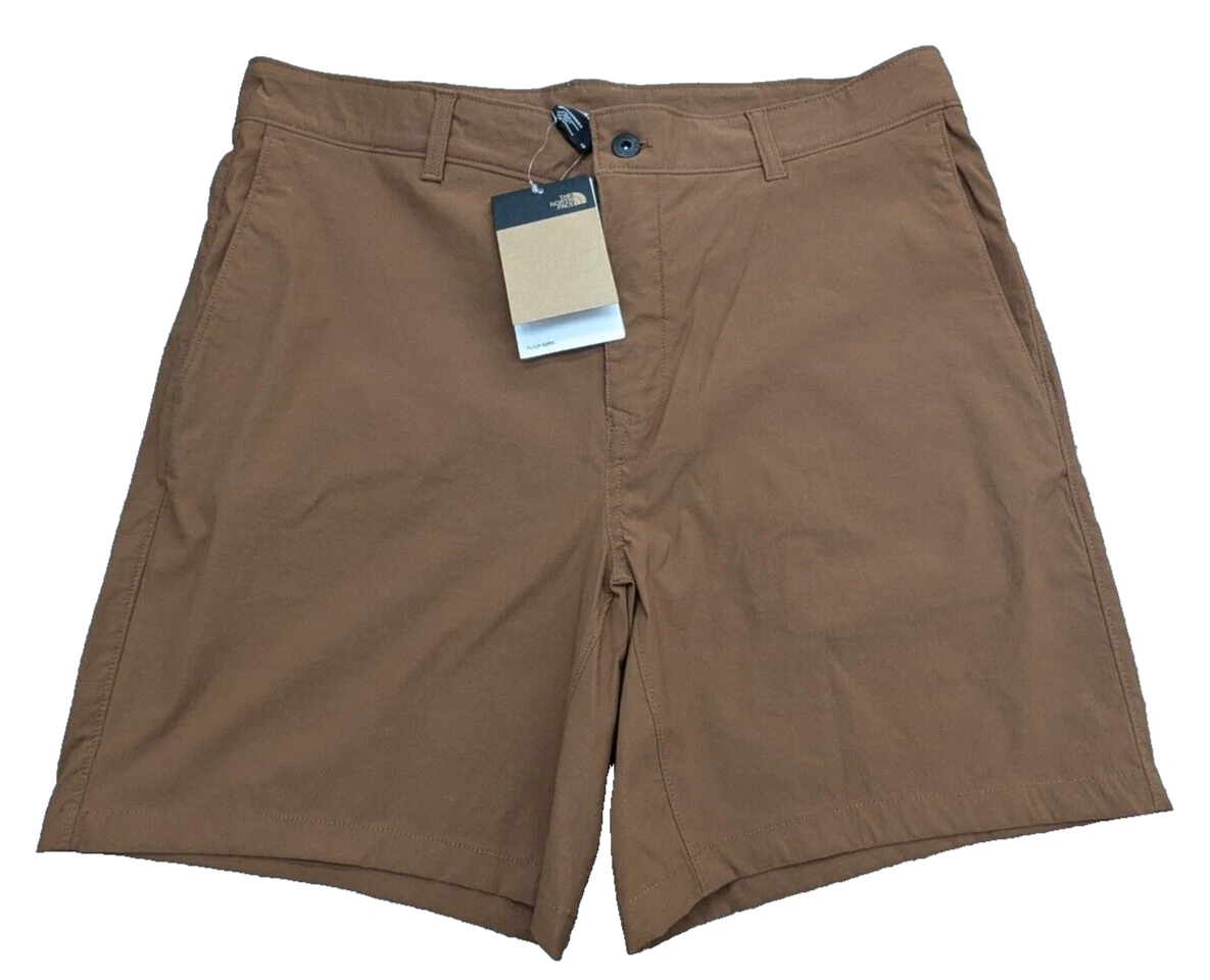 The North Face Shorts Mens 38W 7" Brown Flashdry Sprag Packable Logo $70