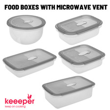 Keeeper Plastic Food Storage Boxes Bowls Freezer Safe Microwave Vent 5 Models