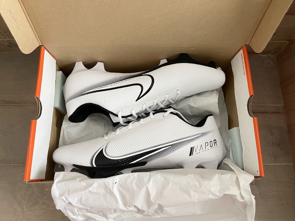 Nike Vapor Edge Speed 360 White Black Football Cleats Men's Size