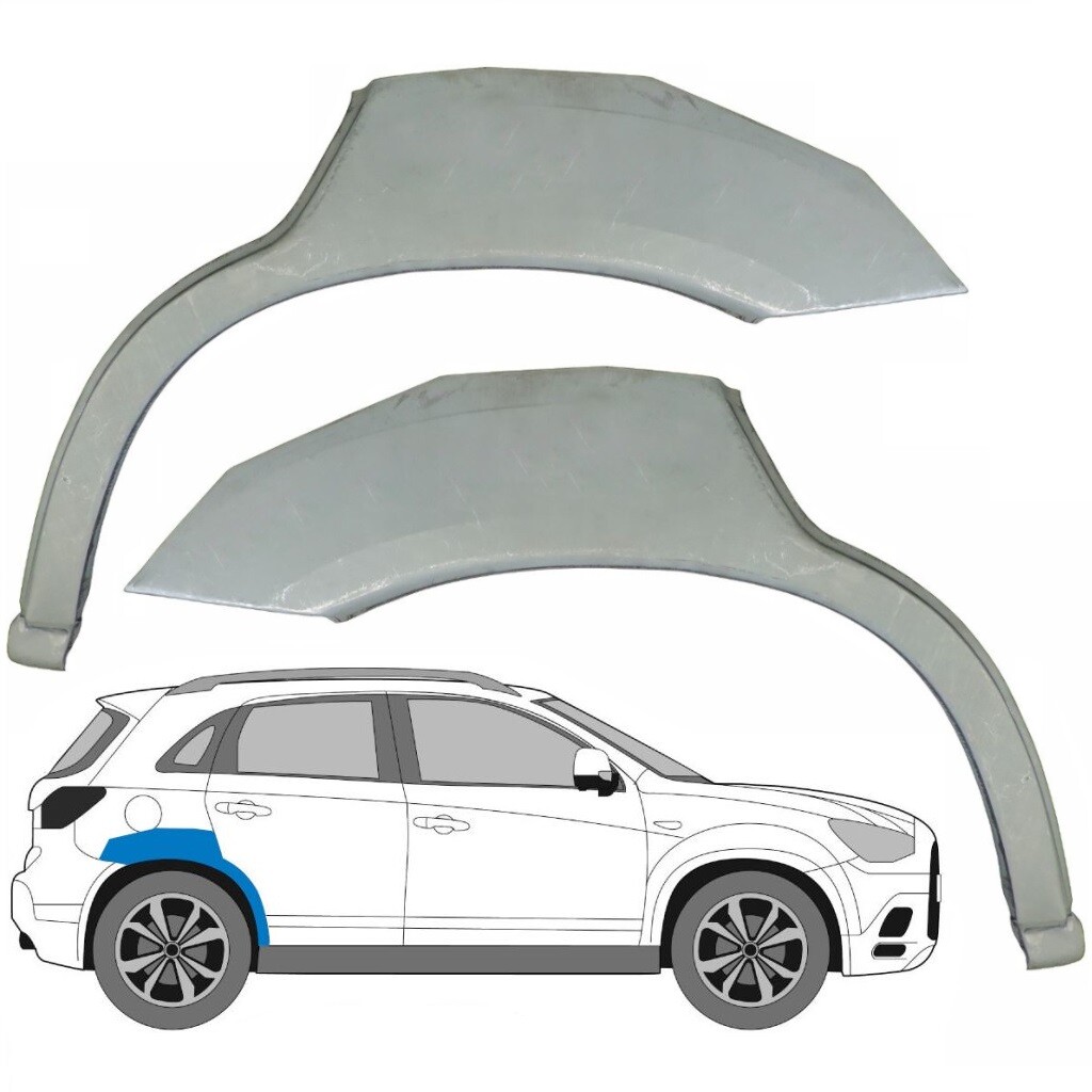 MITSUBISHI ASX 2010- REAR WHEEL ARCH REPAIR PANEL REAR WING / SET OF 2 / PAIR