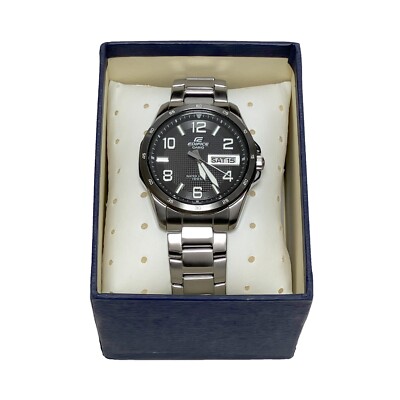 Casio Edifice Quartz Watch 42mm SS EF-132D Never Worn Needs Battery