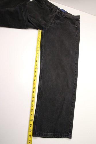 DC Worker Baggy Jeans Mens 30 Act Waist 32" Faded Black Organic Cotton - Picture 12 of 13