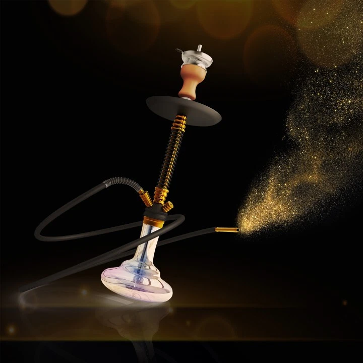 RMAN Shisha Set Wasserpfeife 66cm Aluminium mit Hookah Schläuchen Molassefänger - Bild 3 von 3