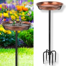 35In Metal Bird Bath for Outside, Vintage Freestanding Birdbaths  Birdfeeder