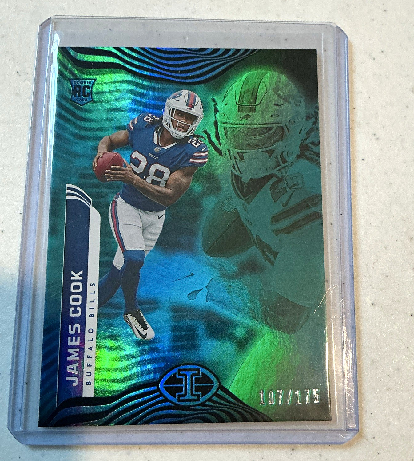 Panini 2022 Illusions James Cook Bills RC Trophy Collection Teal #11 /175