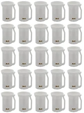 White C7 Replacement Sockets for Christmas Lights, Compatible with SPT-1 Wire...