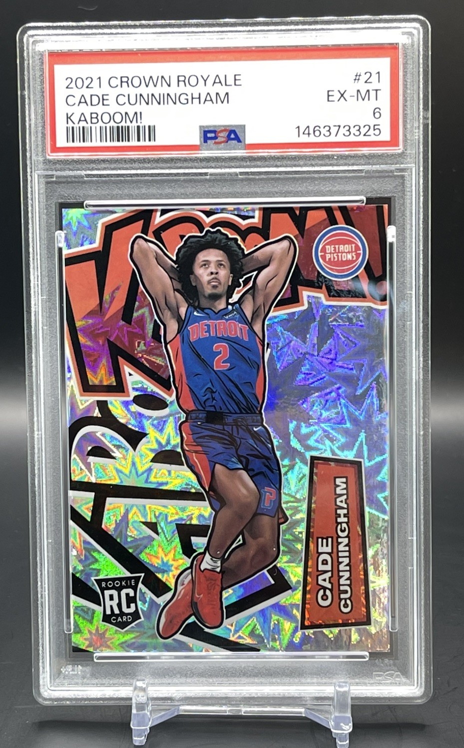 2021-22 Panini Crown Royale KABOOM! #21 Cade Cunningham RC Rookie SSP 