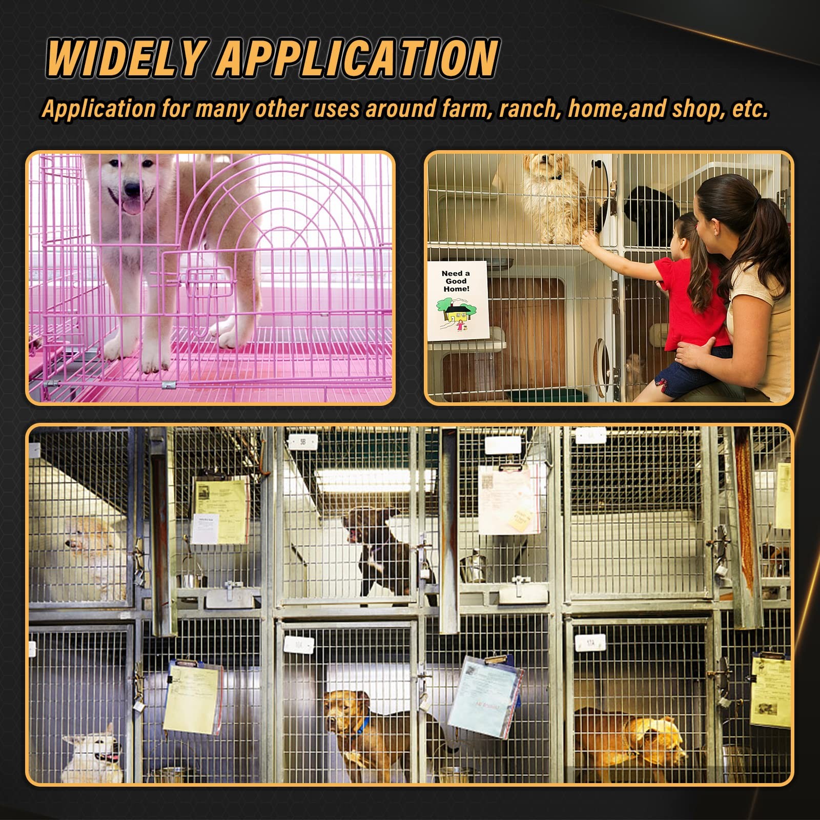 900pcs Rabbit Chicken Wire Cage Clips with Fence Pliers Hog Rings Snap-Ring P...