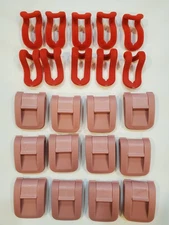 22 JOY MANGANO Huggable Hanger ACCESSORIES 12 Clips 10 Cascading Hooks Red Pink