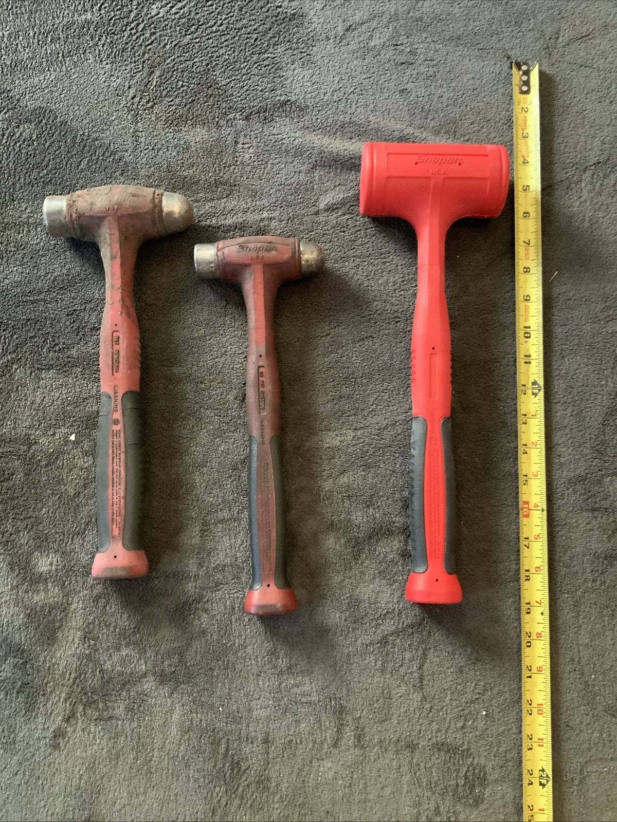 Snap On 3pc Hammer Set, Hbfe48, Hbbd24, Hbbd16….see,pics…