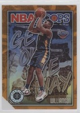 2019 Panini NBA Hoops Premium Stock Get Out the Way Orange Zion Williamson uk2