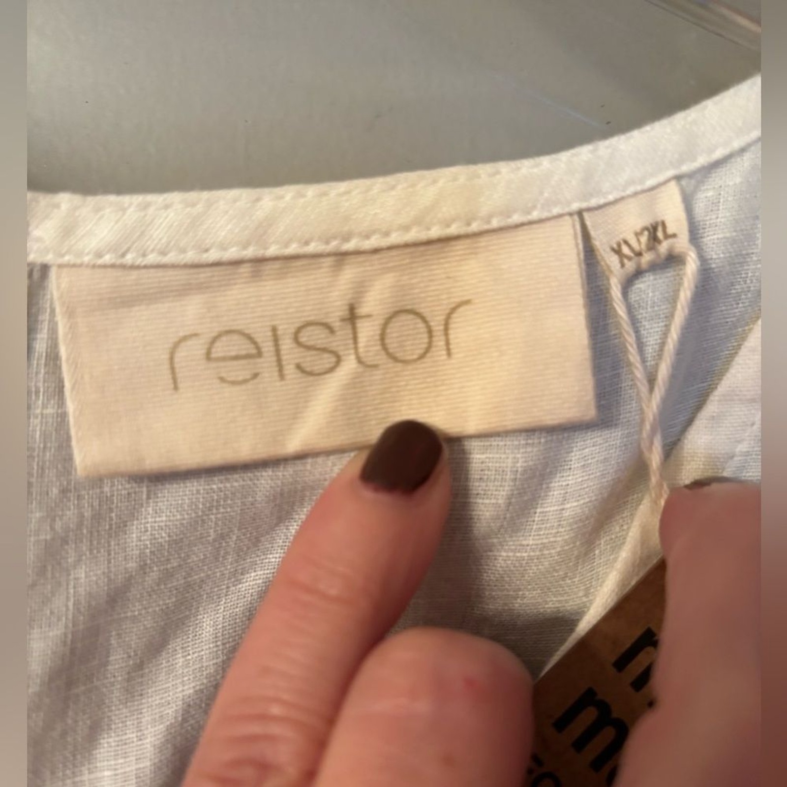 REISTOR SIZE XL2XL OFF WHITE BREAKFAST IN BED WIDE LEG 100% HEMP JUMPSUIT thumbnail 13