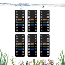 Adhesive Fish Tank Thermometer Strip Aquarium Thermometer Sticker Display 64-...