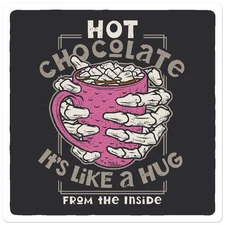 Hot Chocolate Like A Hug - Vinyl Decal Sticker - Car Window Laptop - ebn9634