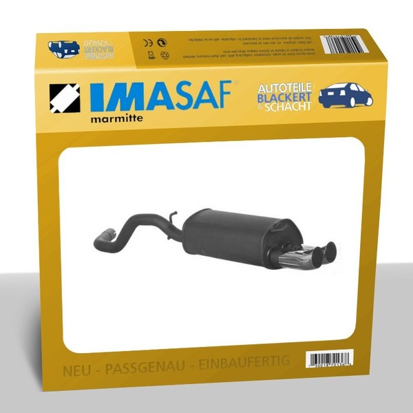 Imasaf Auspuff Sportauspuff für Seat Leon (1M) 1.4/1.6 + 16V 2X76Mm 2X76Mm DTM-image
