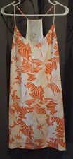 J Crew ladies dress, size 8, coral & white print
