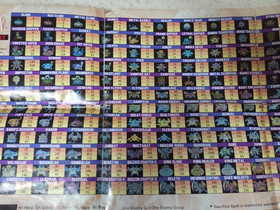 NES DRAGON WARRIOR IV MONSTER & SPELL CHART POSTER! NINTENDO ENIX DRAGON QUEST 4