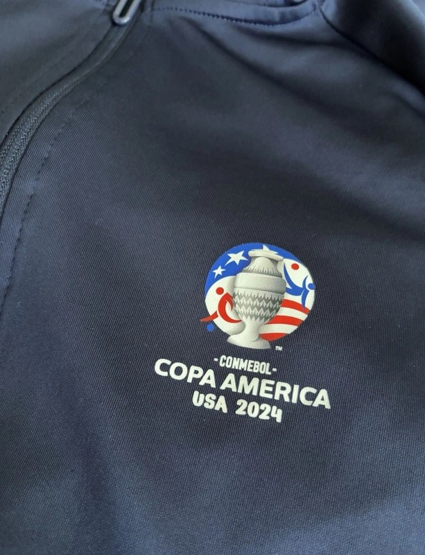 CONMEBOL Copa America USA 2024 Navy Full-Zip Hooded Hoodie w/ Pockets XL