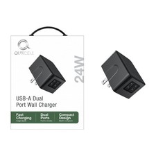 Universal Dual Port 24w Foldable Plug Usb A Wall Charger Adapter By Quickcell