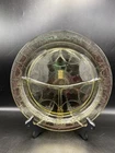 HOCKING 10 1/2 YELLOW DEPRESSION GLASS CAMEO BALLERINA DIVIDED GRILL PLATE MINT