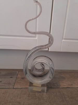 Badash - Murano Style - Entangle Glasskulptur - mundgeblasenes Wirbelmuster