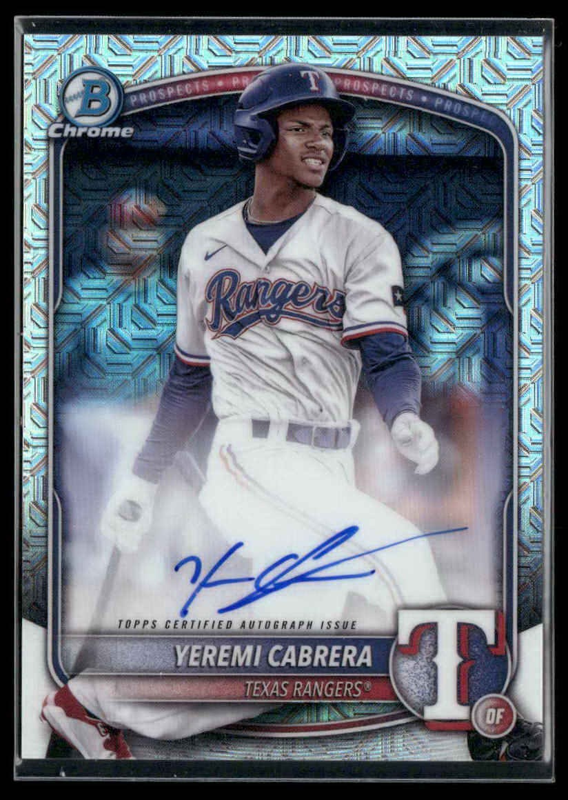 2025 Bowman Chrome YEREMI CABRERA - MOJO Auto #BMA-YCA -RANGERS