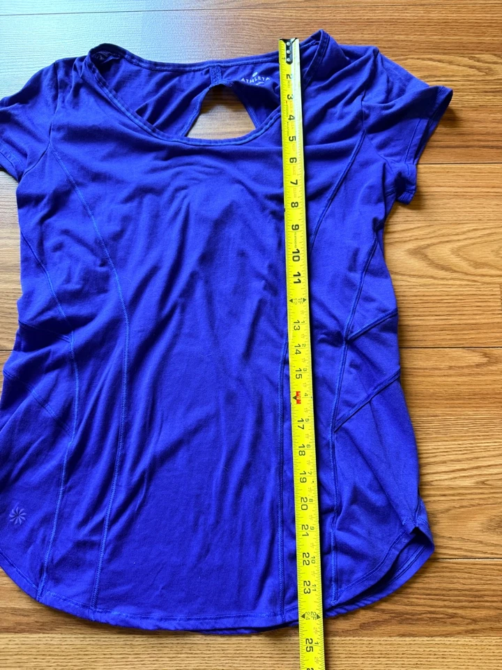 Camiseta Athleta Corte Calce Relajado Manga Gorra Camiseta Azul Brillante Talla Mediana Foto 4 de 4
