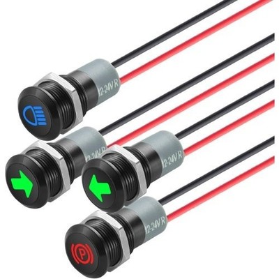 12V LED Indicator Small Light Waterproof High Beam, Single Arrow, Parking Indica
