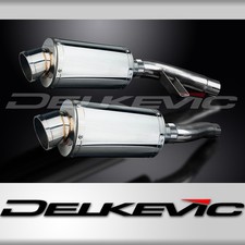 TRIUMPH TROPHY 1200 1995-2003 225mm OVAL STAINLESS SILENCER EXHAUST KIT