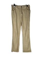 Lauren Ralph Lauren Pants Womens 8 Biege 100 Suede Straight Leg Acetate Lined