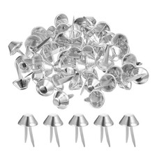 100Pcs Bag Feet Stud Spike, 12mm Purse Cone Studs Metal Spikes, Silver