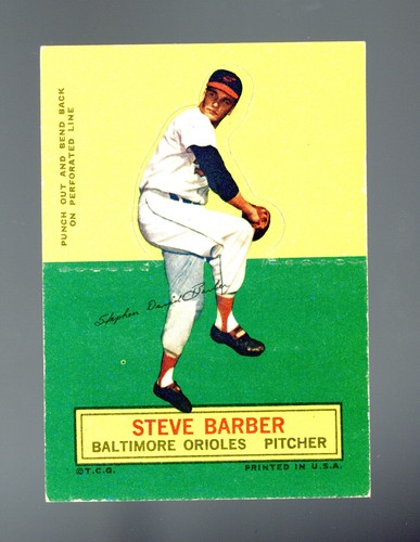 Steve Barber 1964 Topps Stand Up card