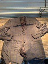Canali Mens 38R Gray Wool Two Button Tailored Blazer Jacket Business Casual