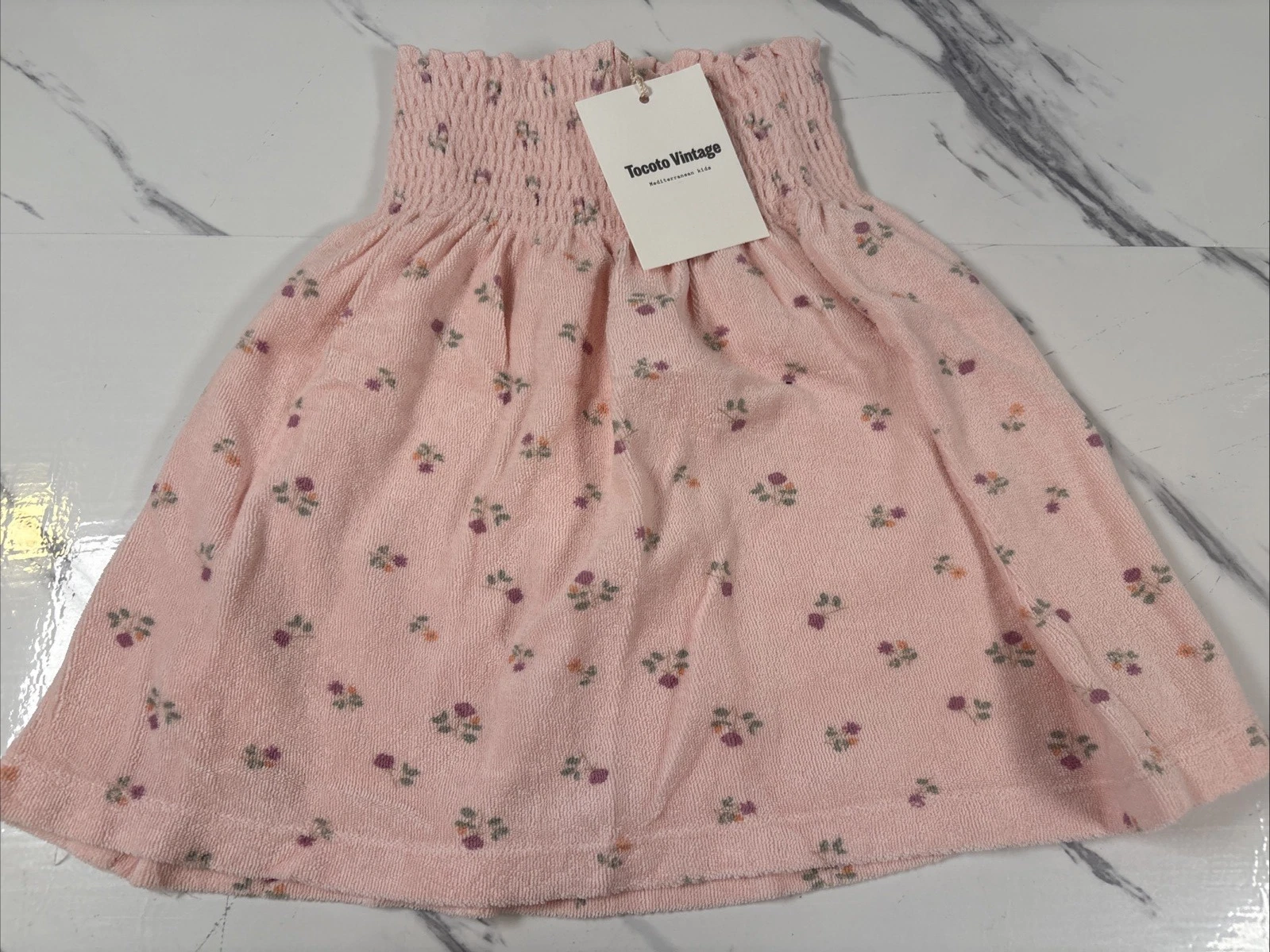 Tocoto Vintage Lilac Flower Print Skirt Size 3Y