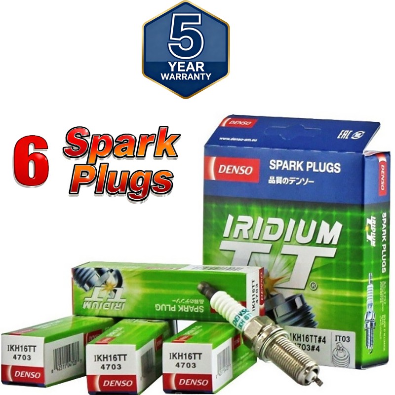 Set 6 Iridium TT Spark Plugs Denso IKH16TT/4703 For Dodge Jeep Kia 4703