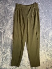 Briggs NY Olive Pleated Stretch Dress Pants Comfort Size 8 Straight Leg NWT