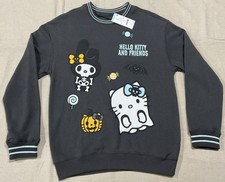 Sanrio Hello Kitty Friends XS Halloween Sweatshirt Dark Grey Glow In Dark NEW