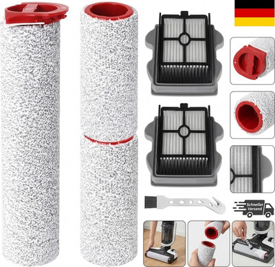 Ersatzset Staubsaugerfilter Bürstenrolle für Nass Trockensauger Roborock Dyad