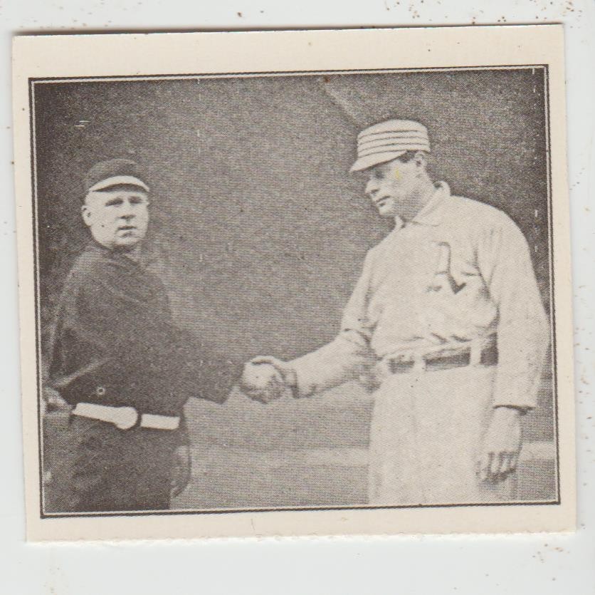 1912 HASSAN TRIPLE FOLDERS T202 JOHN MCGRAW , JUST BEFORE THE BATTLE GIANTS