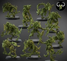 Woodland Guardians Seasonal Sentinel Swords X5 28mm Fantasy Elven Wood Monsters