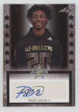 2020 Leaf Metal US Army All-American Bowl Tour Black 5/5 Fred Davis II Auto 3hd