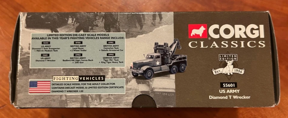 Corgi Classics 55601 US ARMY Diamond T Wrecker Red Ball Express Supply Route - Image 3 of 4