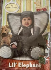 Incharacter Costumes Lil Elephant Costume Baby 6 months 4 Pc EXCELLENT COND!