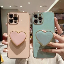 For Samsung Galaxy A51 A71 A56 A36 5G Girls Cute Heart Stand Shockproof Case