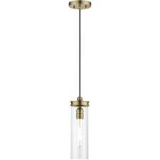 Livex Lighting 41236-01 Devoe Mini Pendant Antique Brass