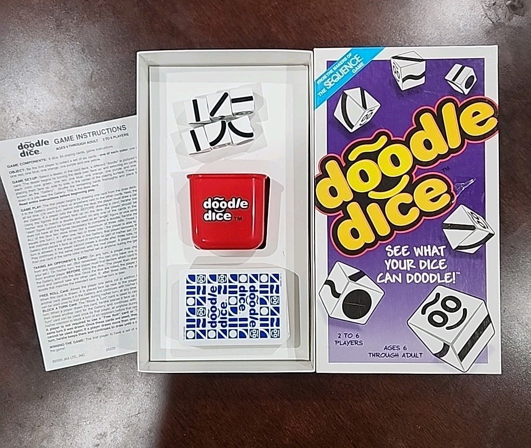 Doodle Dice Game Jax 2005 Makers of Sequence Family Matching