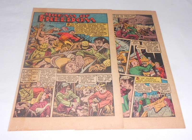 1948 GYORGY DOZSA four page cartoon story