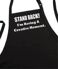Chef Apron Stand Back I'm Having A Creative Moment, Two Pockets, Adjustable Neck